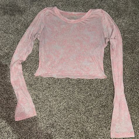 Maurices Womans Pink Sheer Long Sleeve Super Soft Depop