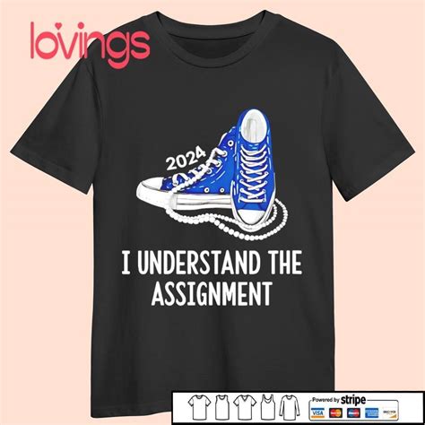 Kamala Womens I Understand The Assignment Chucks And Pearls Shirt