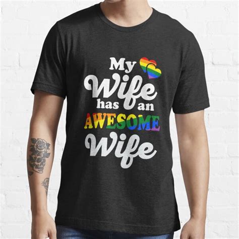 Lgbtq Pride Gay Couple Funny Wedding Lesbian Couples Wife T Shirt By Lambo Designs Redbubble