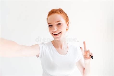 Close Up Portrait Of Happy Naked Ginger Woman Stock Photo Image Of Beautiful Portrait