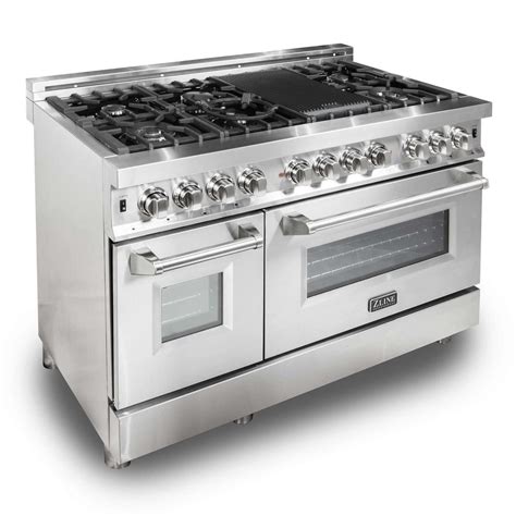 Zline Kitchen And Bath Zline 48 In Stainless Steel 60 Cu Ft 7 Gas