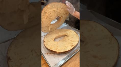 Part Of The Giant Pizza Bagels From Utopia Bagels In Whitestone