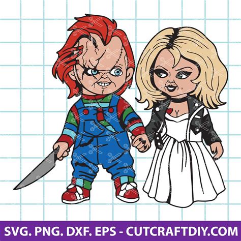 Chucky And Tiffany Svg Horror Movie Svg Valentines Day Svg Love Svg Halloween Svg Cut File