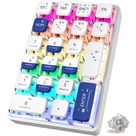 Rgb Backlit Tri Mode Wireless Mechanical Number Pad Supports Bluetooth Ghz Type C Wired Hot