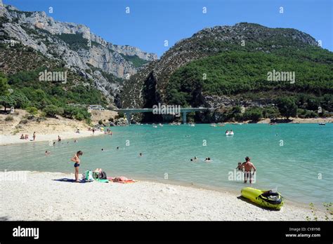 The Lac De Sainte Croix A Man Made Reservoir Linked To The Gorges Du