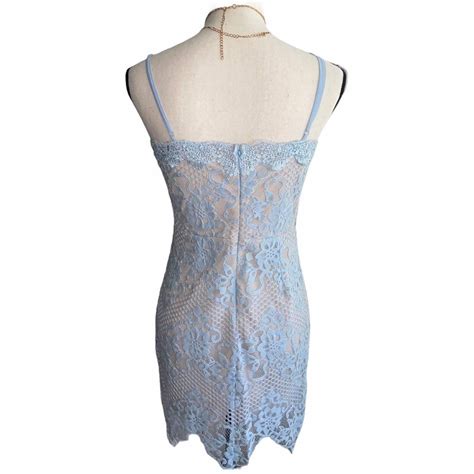 Blue And Nude Lace Dress Beautiful Blue And Nude Depop