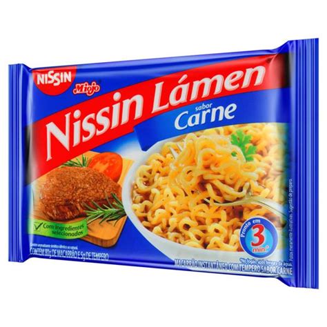 Macarr O Instant Neo Carne Nissin Miojo L Men Pacote G Loja De Nova