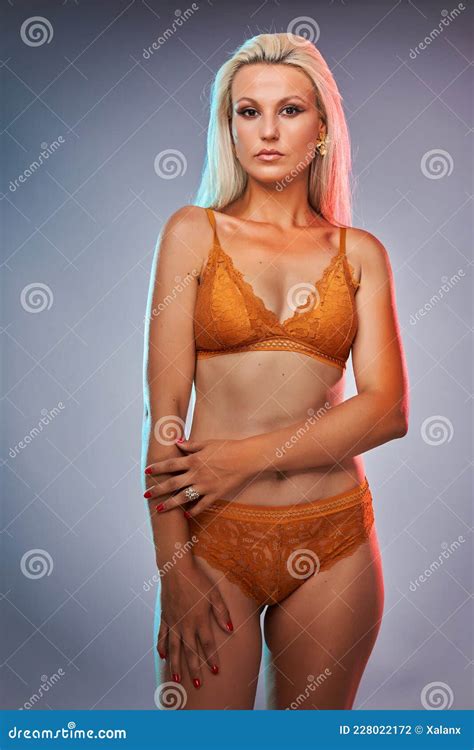 Blonde Glamour Model Studio Shot Stock Photo Image Of Pose Posing 228022172