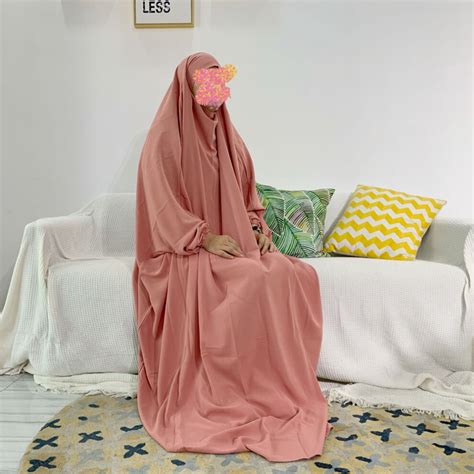 Eid Hooded Muslim Women Hijab Dress Prayer Garment Jilbab Abaya Long