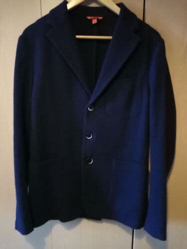 Mens Barena Jacket Size 48 IT 38 UK BNWT Navy Blue Virgin Wool Rrp