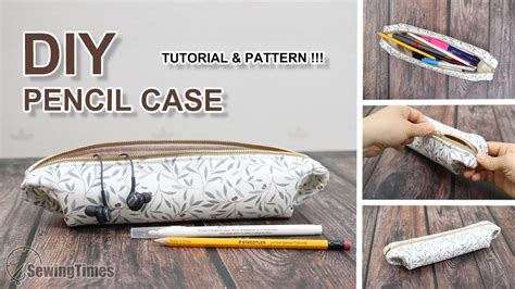 Diy Cool Pencil Case Zippered Pen Pouch Tutorial Sewing Pattern