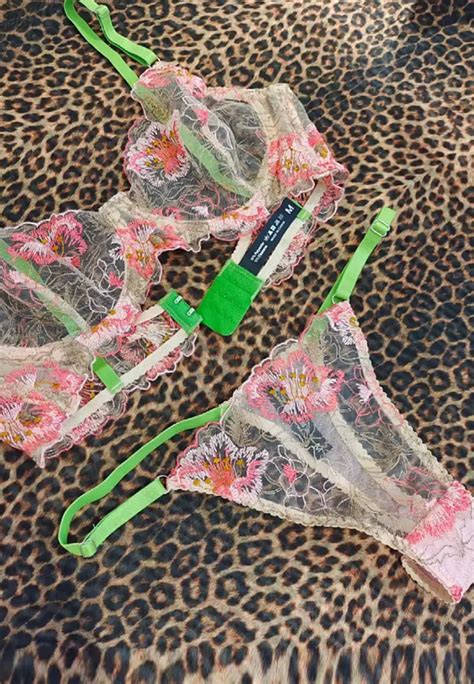 Buy Sunnydaysweety Embroidered Lace French Lingerie Set A010404PI 2025 Online ZALORA Philippines