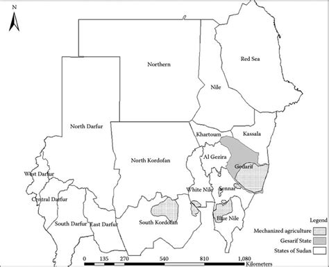 Printable Sudan States Map Free Download And Print For You