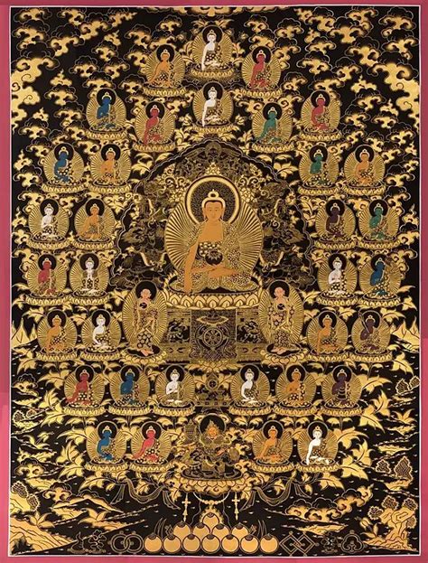 Sunaulo Big Buddhas Brocadeless Thangka Exotic India Art