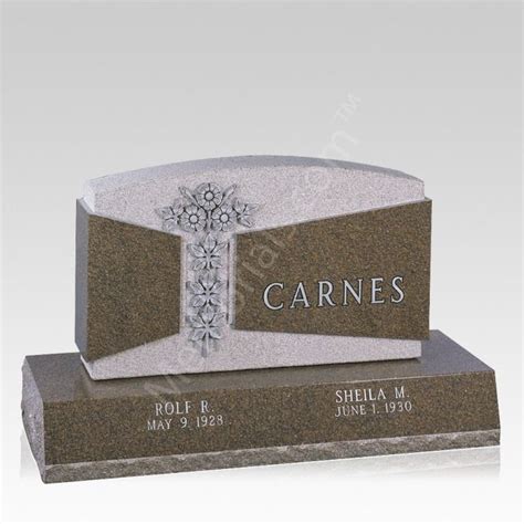 Carved Flowers Grave Headstone Grave Headstones Headstones Carving