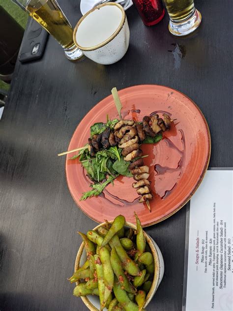 Menu at Yamashiro Hollywood restaurant, Los Angeles