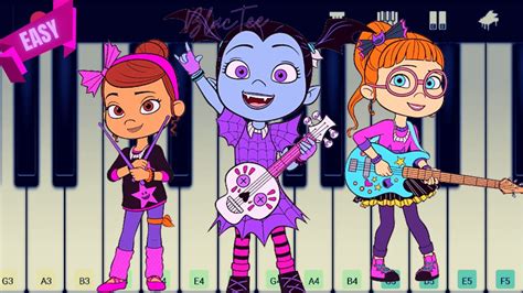 Vampirina Theme Song Easy Piano Tutorial Youtube