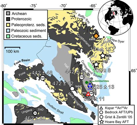 Simplified Map Of Southern Baffin Island Canada Showing Terrain