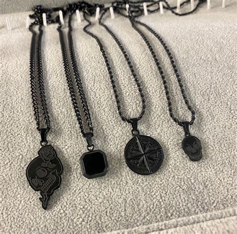 Mens Black Necklaces Black Necklace For Men Selection Of Black Pendants For Men Black Onyx