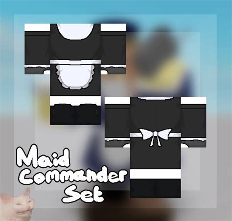 Roblox Maid Shirt Template