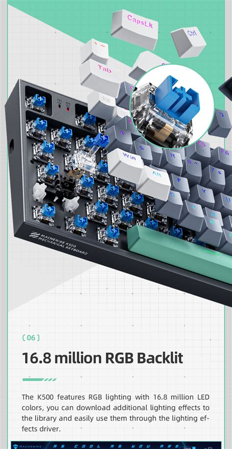 Machenike K Series Mechanical Keyboard Keys Hot Swappable Rgb Backlit Shopee Malaysia