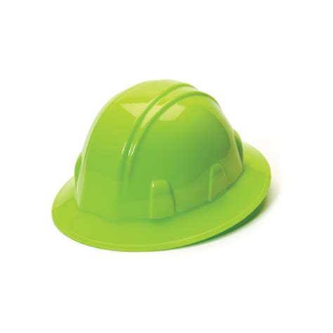 Pyramex Safety SL Series Full Brim Hard Hat, 4-Point Ratchet Suspension