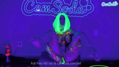 Rave Slut Fucks Herself With A Neon Dildo Scrolller