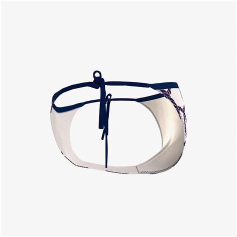 Tommy Hilfiger String Side Tie Print Kadın Bej Bikini Altı KADIN Mayo