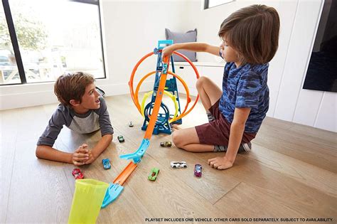 Оригінал Hot Wheels Track Builder Triple Loop Kit Трек швидкісна гонка потрійна петля ID