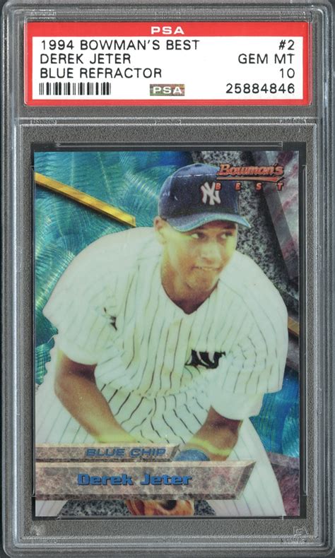 Lot Detail 1994 Bowman S Best 2 Derek Jeter Rookie Card PSA 10 GEM MINT