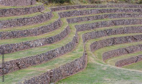 Inka Terrassen in Peru, Cusco Urubamba Tal, UNESCO Welterbe im Heiligen ...