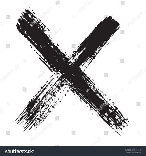 Xgrunge Letter Xvector Cross Sign Stock Vector Royalty Free