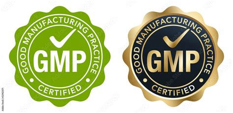 GMP Certified Badge Good Manufacturing Practices Stock Vector Adobe