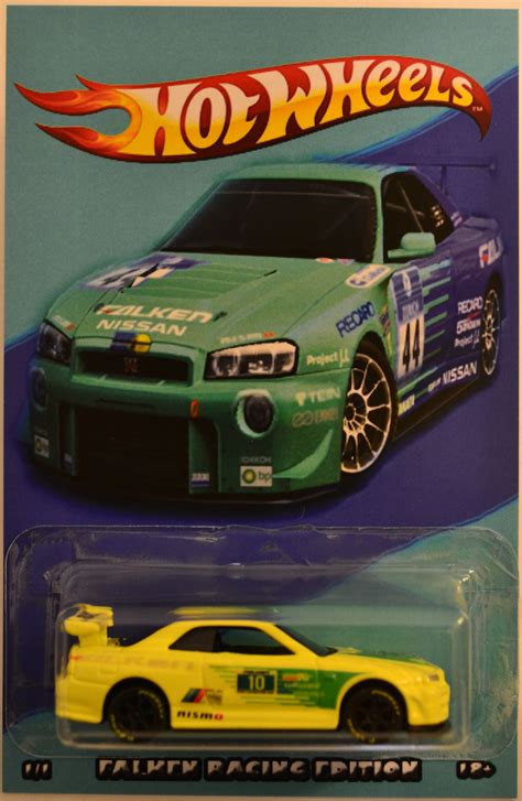 Hot Wheels Compatible Nissan Skyline Gt R R Yellow Custom Made Real Rider Rubber Wheels Falkcn