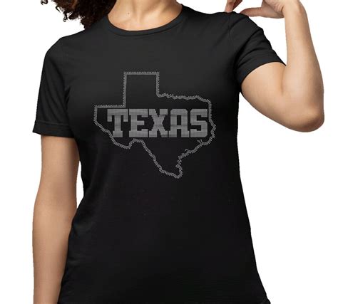 Texas State Rhinestone Shirt Texas Fair Shirt Texas Shirt Texan Tee