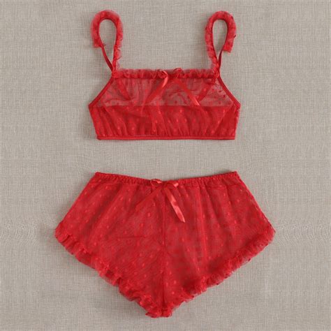 Aayomet Women Lingerie Set Women Lingerie Lace Strap Chemise Teddy V Neck Sleepwear S Walmart