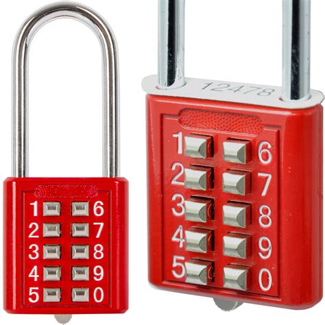 KŁÓDKA NA SZYFR KOD DO WALIZKI BAGAŻU NA PRZYCISKI DŁUGI PAŁĄK METALOWA