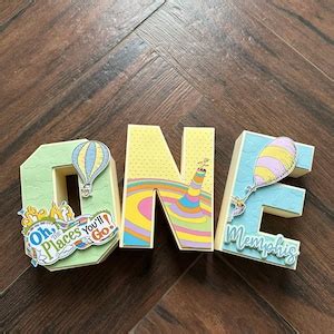 Hot Air Balloons Oh The Places Youll Go Inspired Seuss Inspired 3d