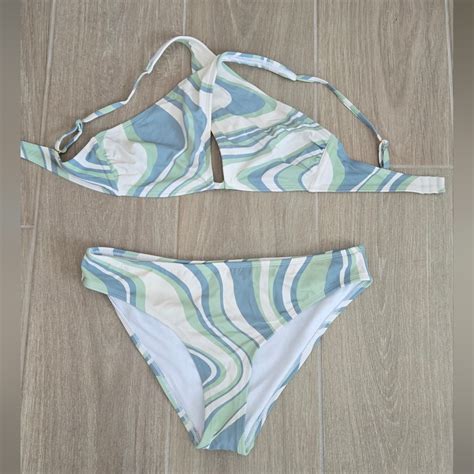 Shade Shore Swirl Bikini Set Green And Blue Gem