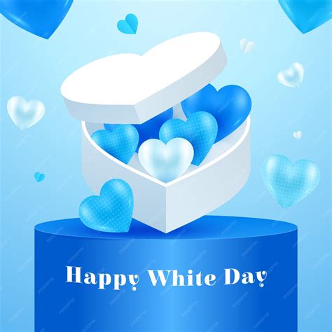 Free Vector | Realistic illustration for white day celebration