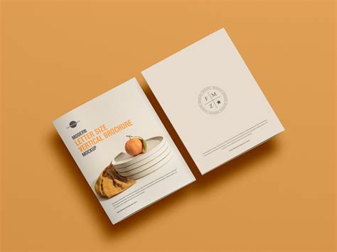 Front Back Brochure Free Mockup — Free Mockup World
