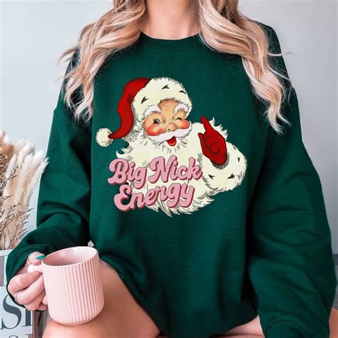 Unisex Big Nick Energy Funny Christmas Sweater Ugly Xmas Sweater