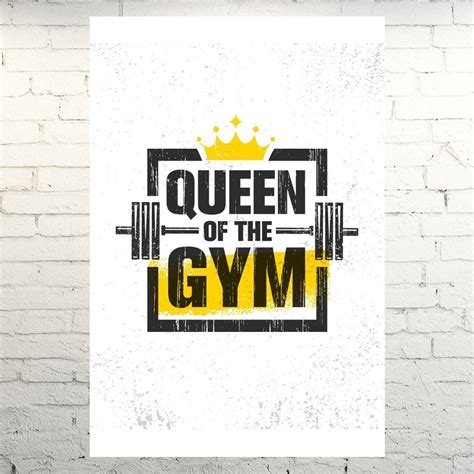Queen of the Gym - Motivational Gym Posters | Fitness Wall Art for Home ...