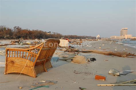 Eon Images Beach Debris In Biloxi Ms From Hurricane Katrina