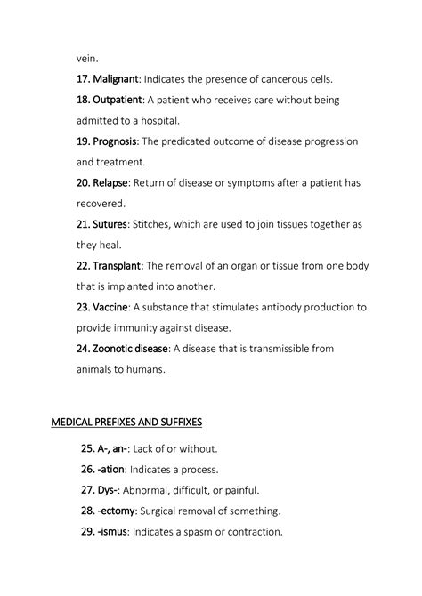 SOLUTION: Most commonly used medical terms - Studypool