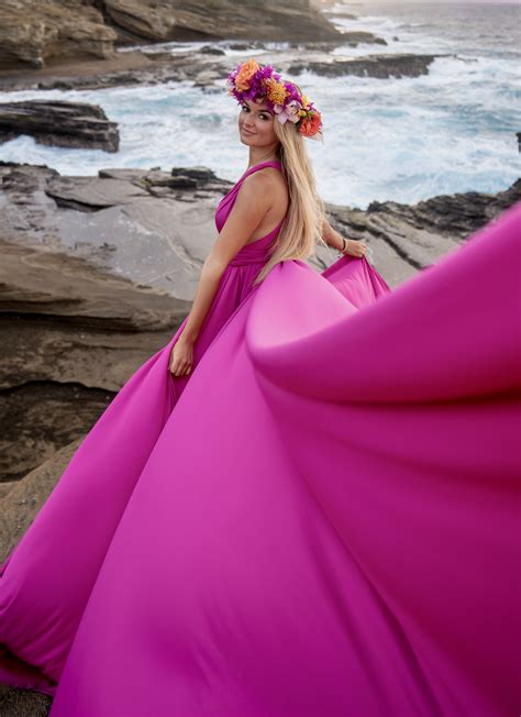 Flying Dress Photoshoot Hawaii - Stacey Williams Photography