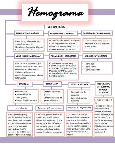 Mapa Conceptual Del Hemograma Lidia Blanco Paty Udocz