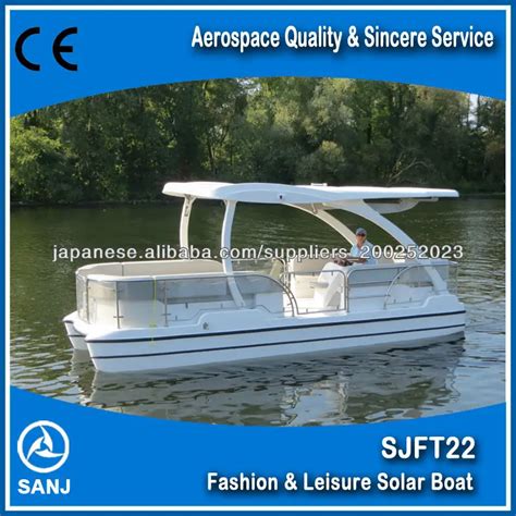 Sanj Cheap Fiberglass Pontoon Small Catamaran Passenger Boat Ferry