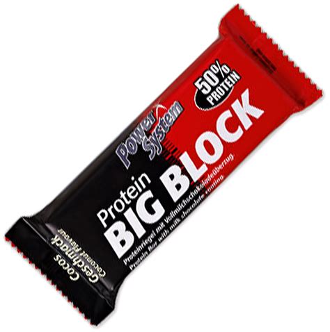 Power System - 50% Protein Big Block, 100г (Батончики, печенье)