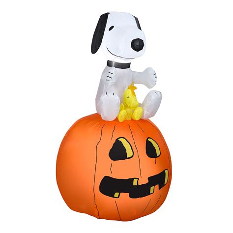Snoopy Inflatable on Pumpkin, 3.5' | At Home